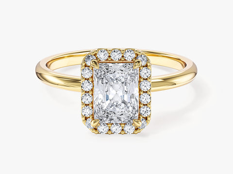 Radiant Halo Moissanite Engagement Ring (1.00 CT)