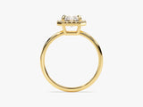 Labordiamant Verlobungsring im Radiantschliff Halo (1,50 CT)