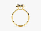 Labordiamant Verlobungsring im Radiantschliff Halo (2.00 CT)