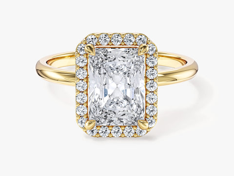 Radiant Halo Moissanite Engagement Ring (2.00 CT)