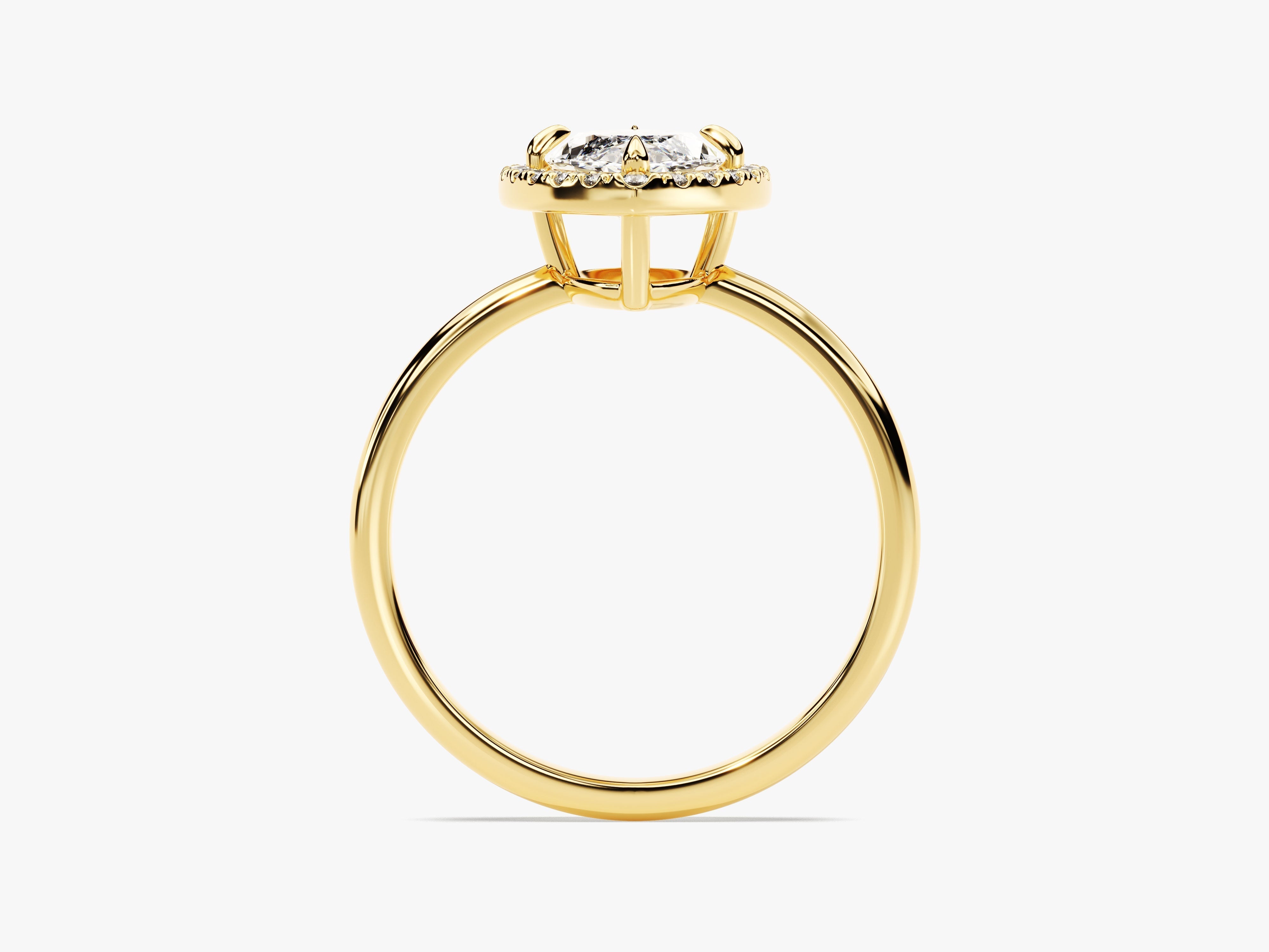 Labordiamant Verlobungsring im Marquiseschliff Halo (1.50 CT)