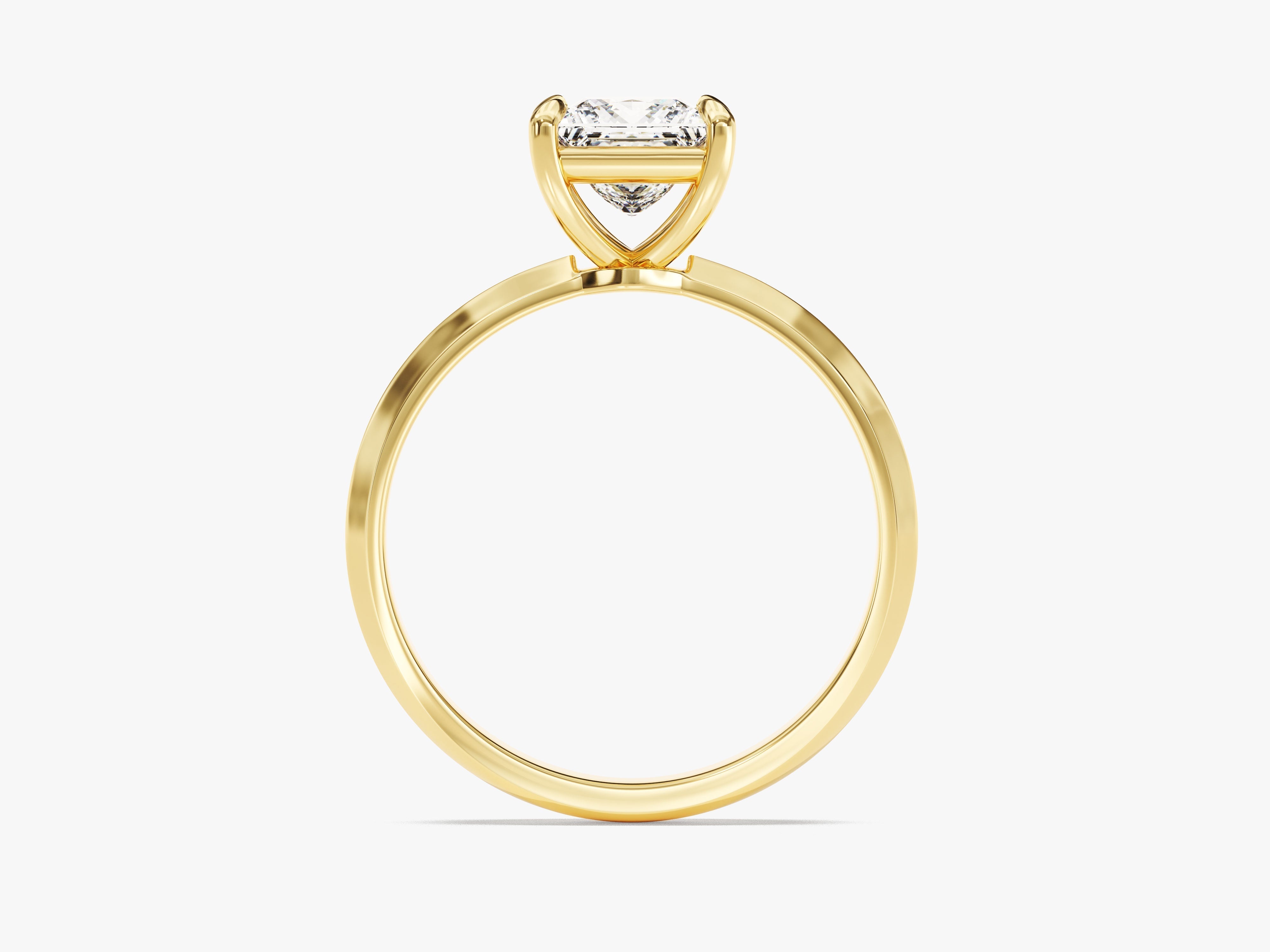 Labordiamant Verlobungsring im Prinzessschliff mit Messer-Kante  (1.00 CT)