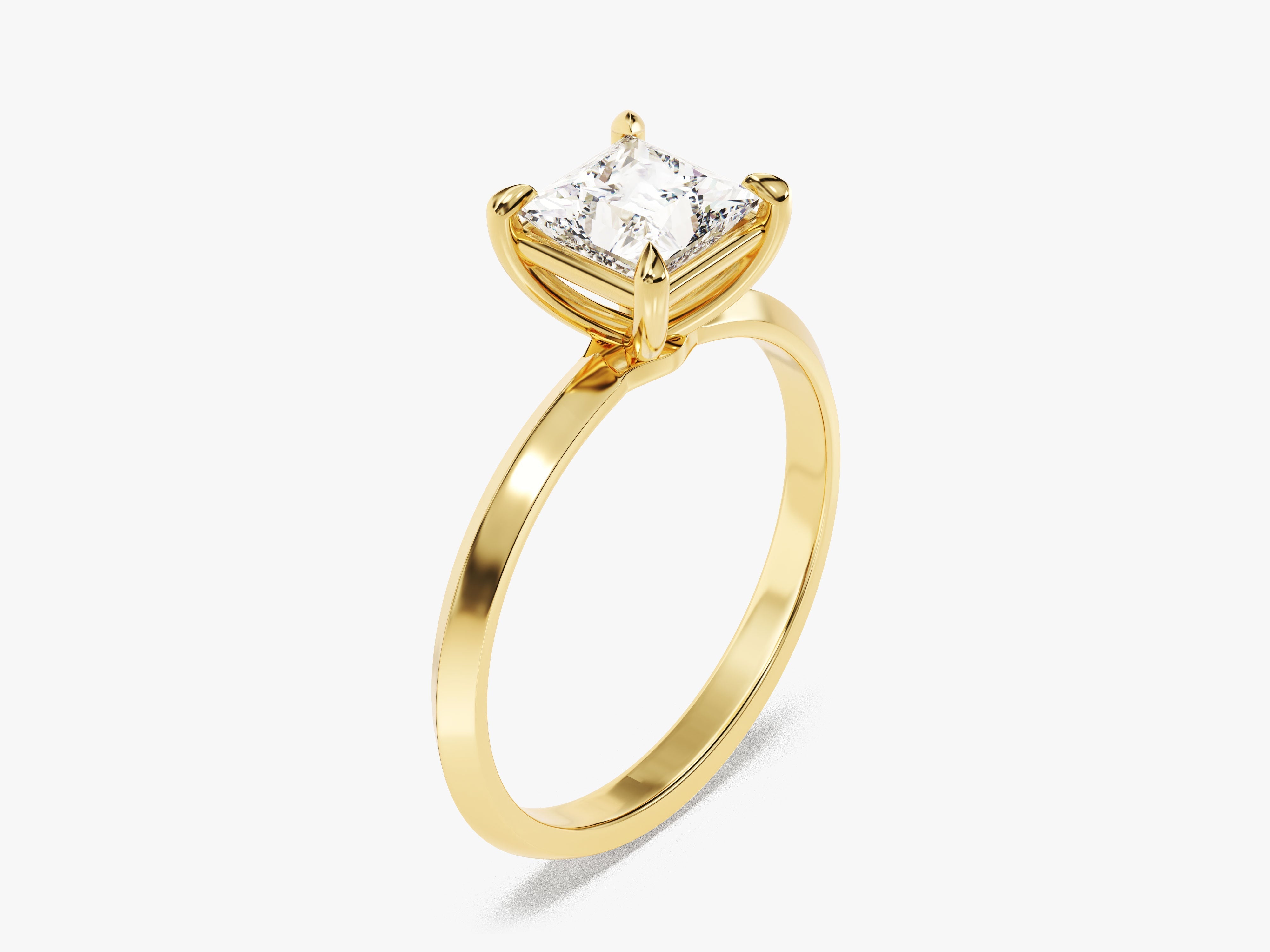 Labordiamant Verlobungsring im Prinzessschliff mit Messer-Kante  (1.00 CT)