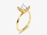 Gold ring with princess cut diamond engagement ring