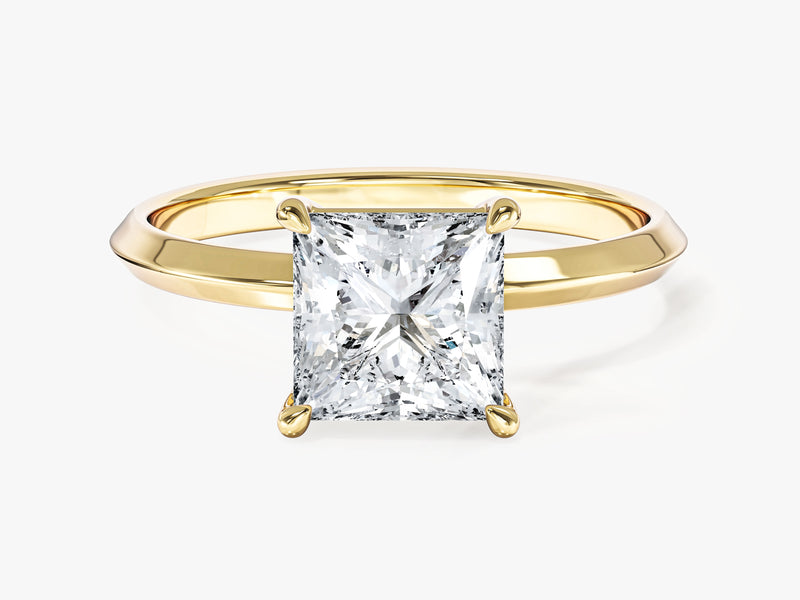 Labordiamant Verlobungsring im Prinzessschliff mit Messer-Kante  (1.50 CT)