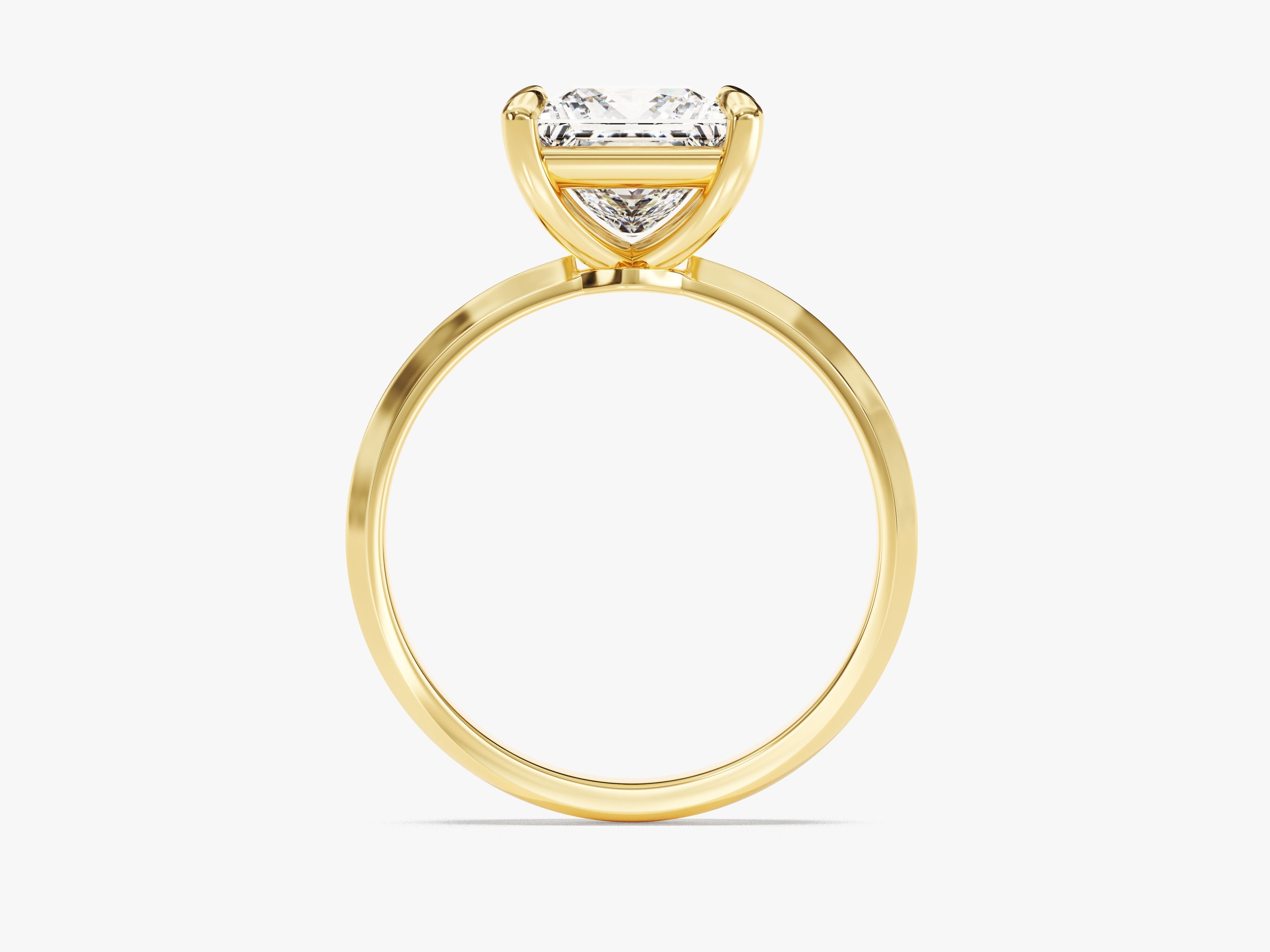 Moissanit Verlobungsring im Prinzessschliff mit Messer-Kante  (2.00 CT)