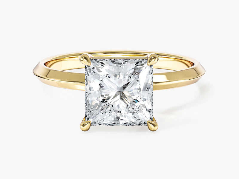 Moissanit Verlobungsring im Prinzessschliff mit Messer-Kante  (2,00 CT)