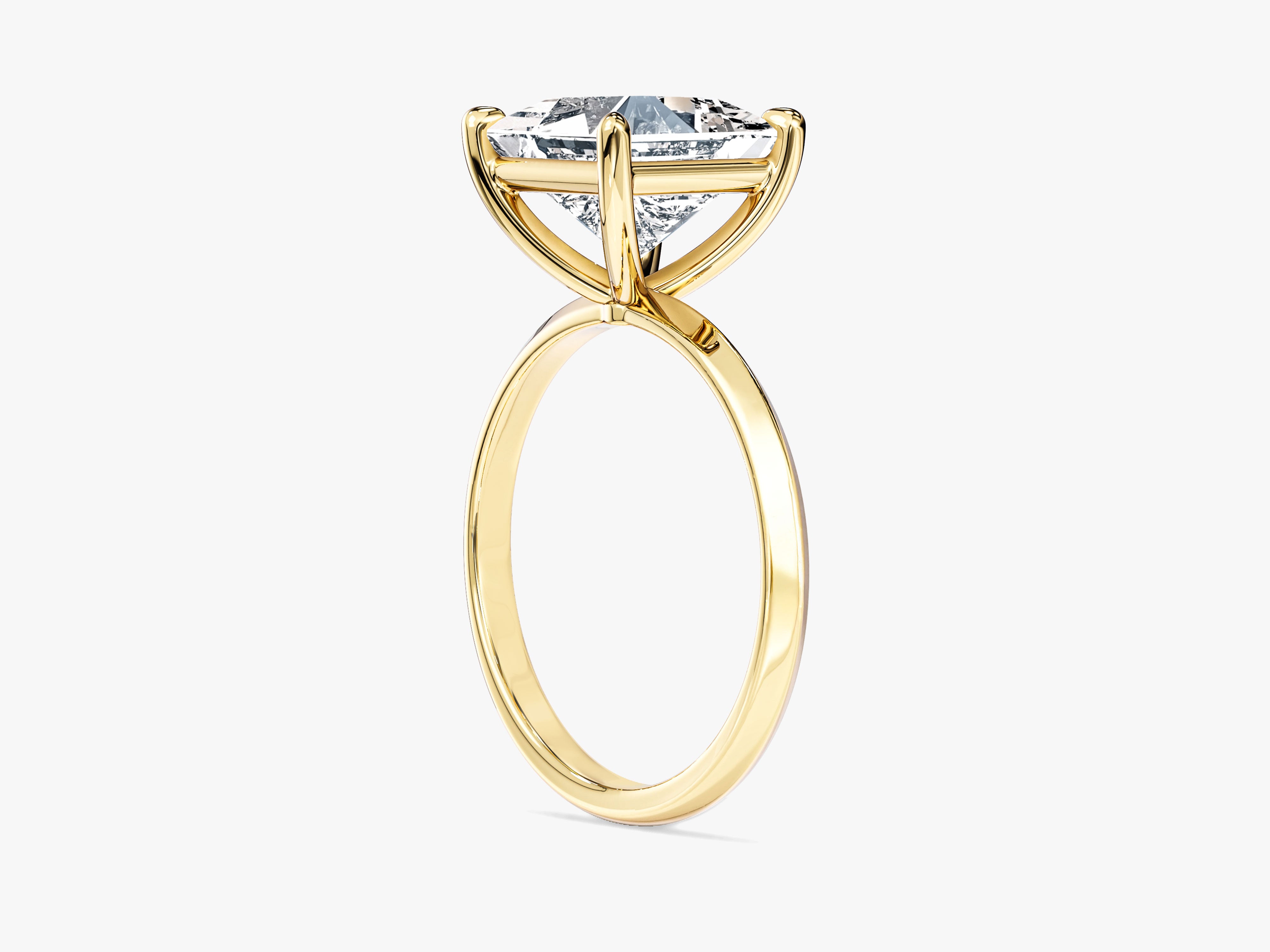 Labordiamant Verlobungsring im Prinzessschliff mit Messer-Kante (3,00 CT TW)