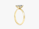 Labordiamant Verlobungsring im Smaragdschliff mit Messer-Kante (1.00 CT)