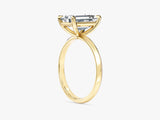 Knife Edge Emerald Lab Grown Diamond Engagement Ring (3.00 CT)