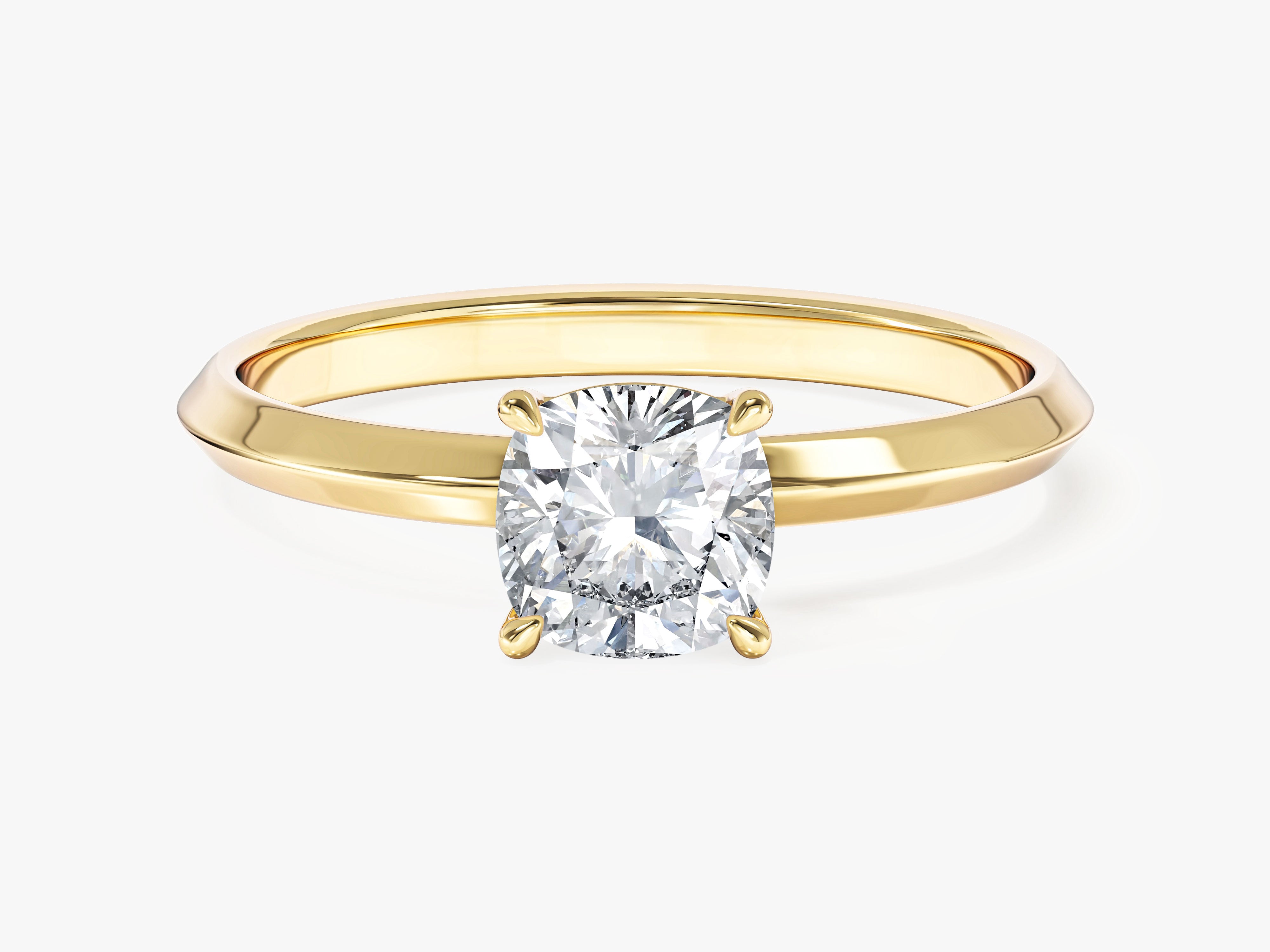 Labordiamant Verlobungsring im Kissenschliff mit Messer-Kante (1.00 CT)