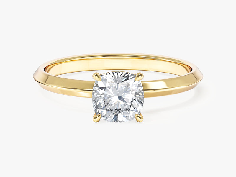 Labordiamant Verlobungsring im Kissenschliff mit Messer-Kante (1.00 CT)