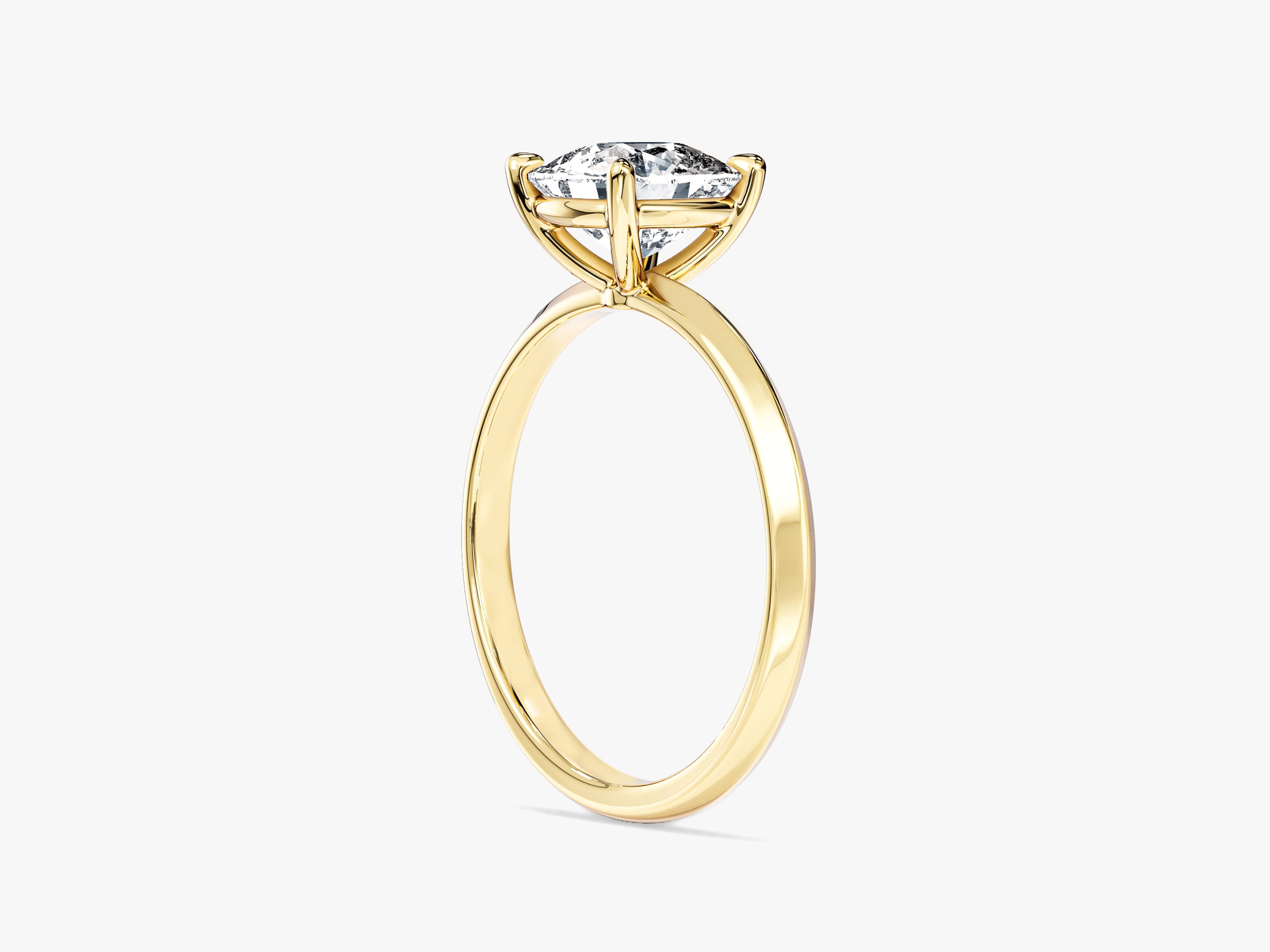 Moissanit Verlobungsring im Kissenschliff mit Messer-Kante (2,00 CT)