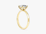 Moissanit Verlobungsring im Kissenschliff mit Messer-Kante (2,00 CT)