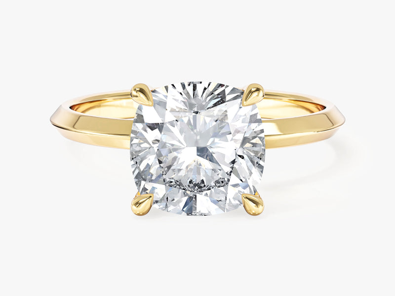 Labordiamant Verlobungsring im Kissenschliff mit Messer-Kante  (3,00 CT TW)