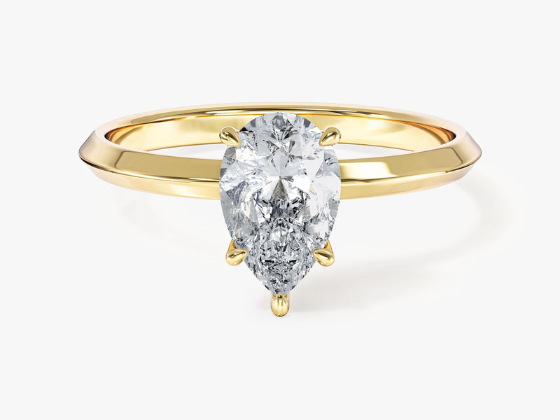 Labordiamant Verlobungsring im Tropfenschliff mit Messer-Kante (1.50 CT)