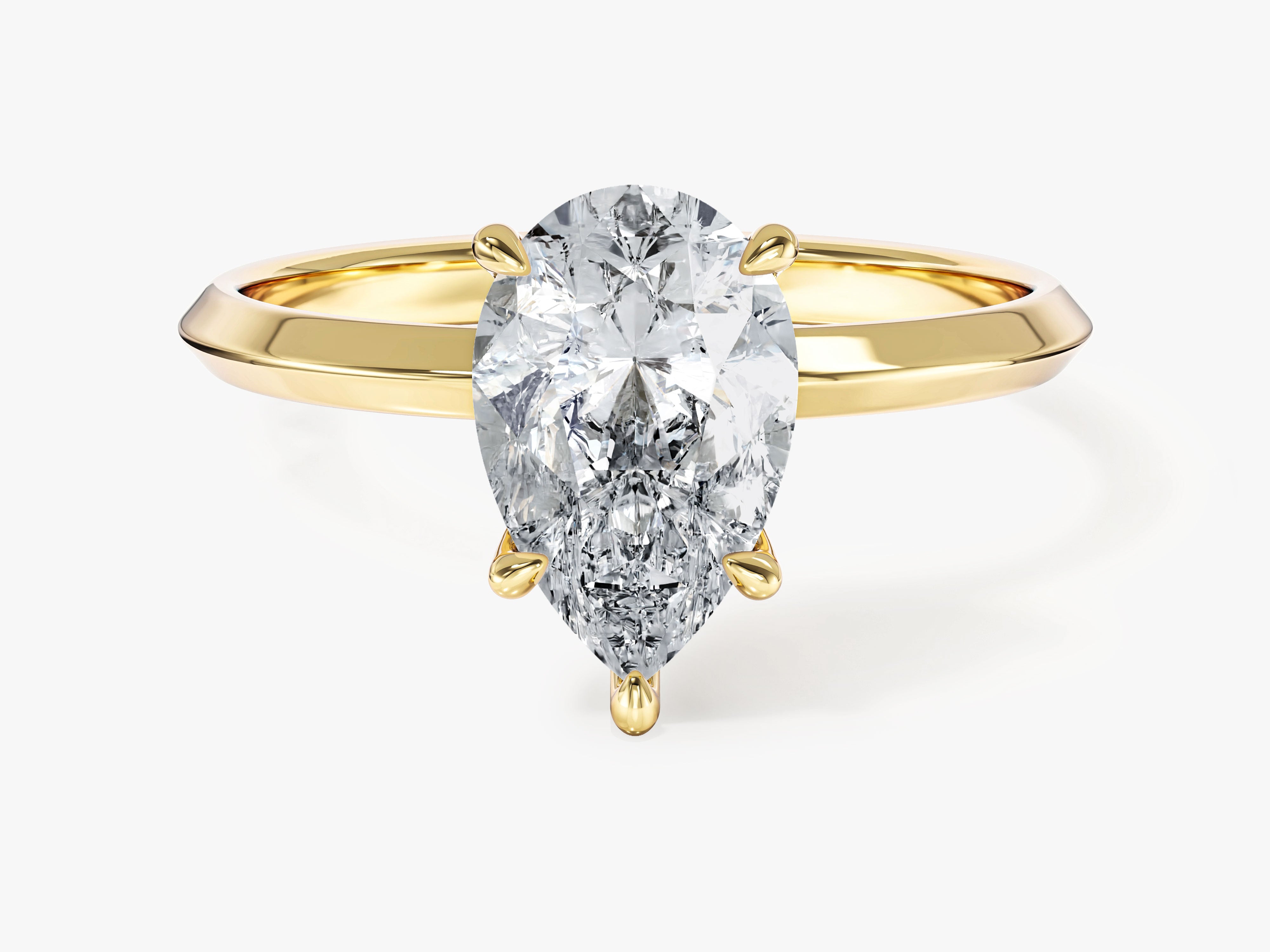 Labordiamant Verlobungsring im Tropfenschliff mit Messer-Kante  (2.00 CT)