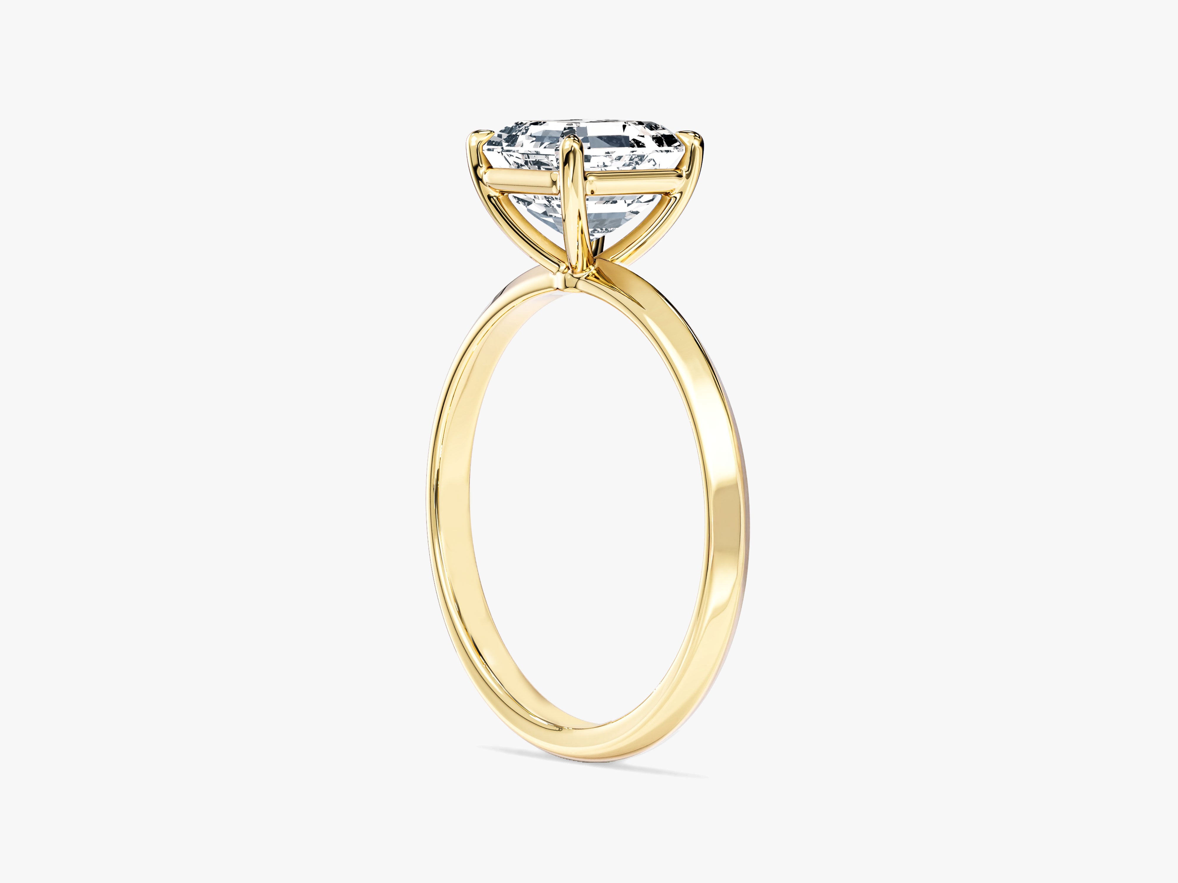Labordiamant Verlobungsring im Asscherschliff mit Messer-Kante (1.50 CT)
