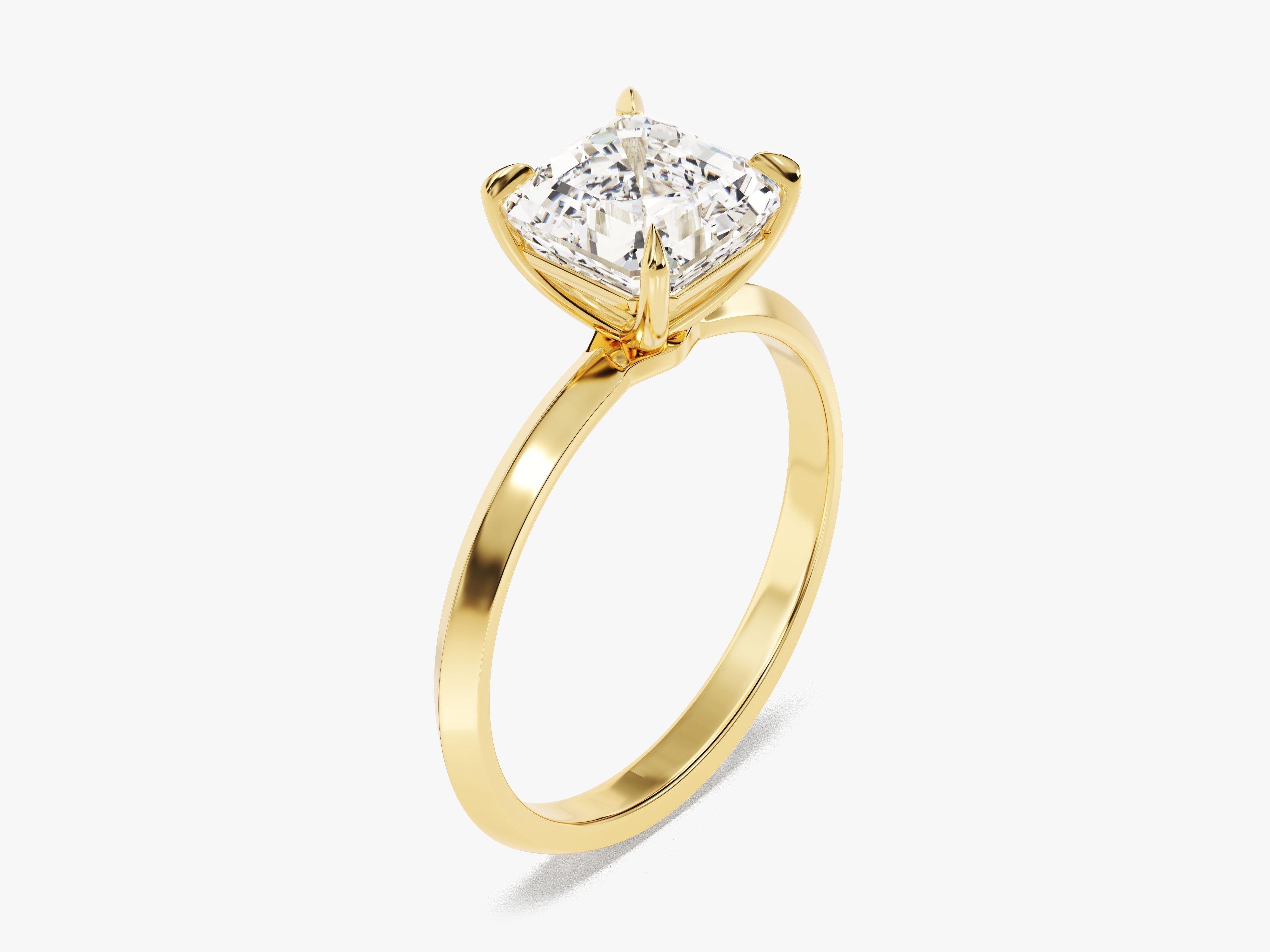 Labordiamant Verlobungsring im Asscherschliff mit Messer-Kante  (2.00 CT)