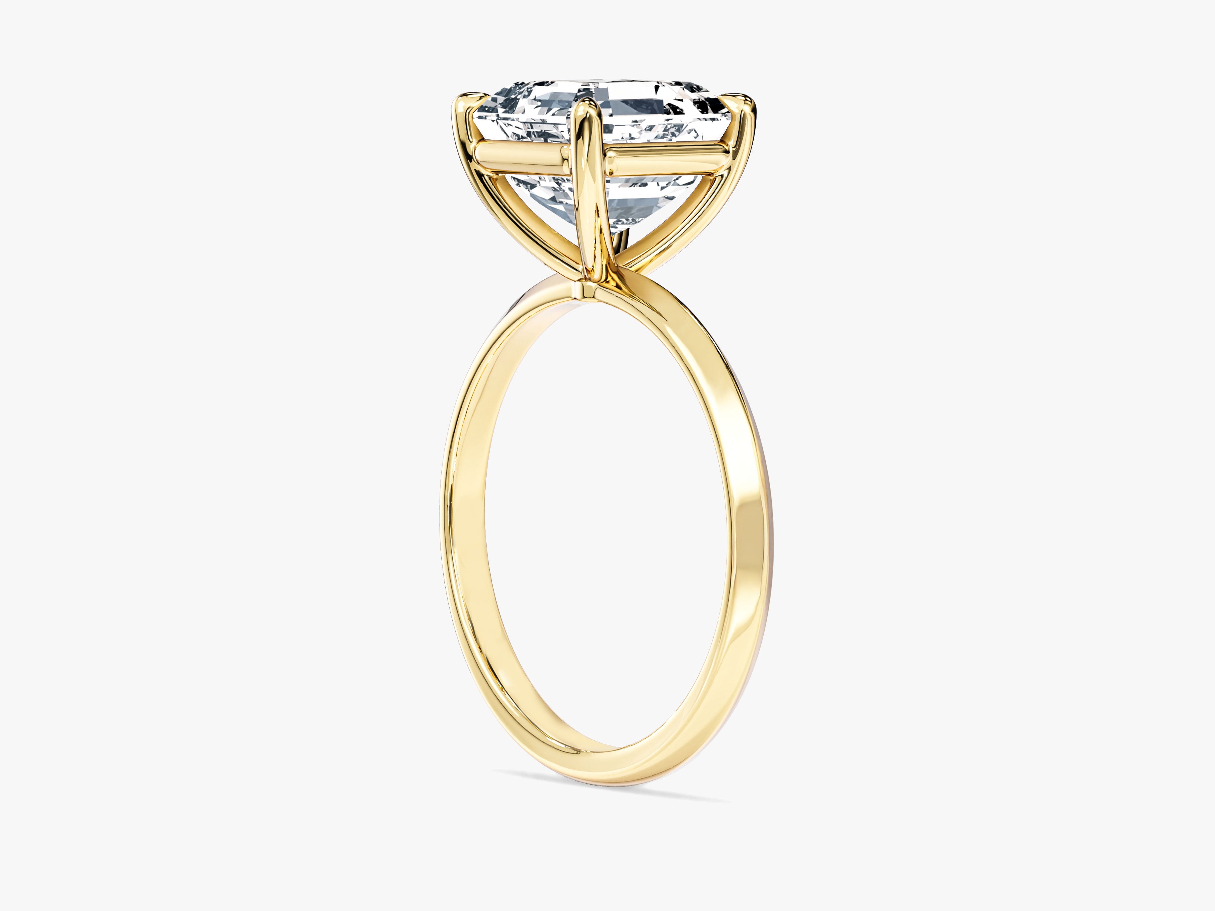 Knife Edge Asscher Lab Grown Diamond Engagement Ring (3.00 CT)