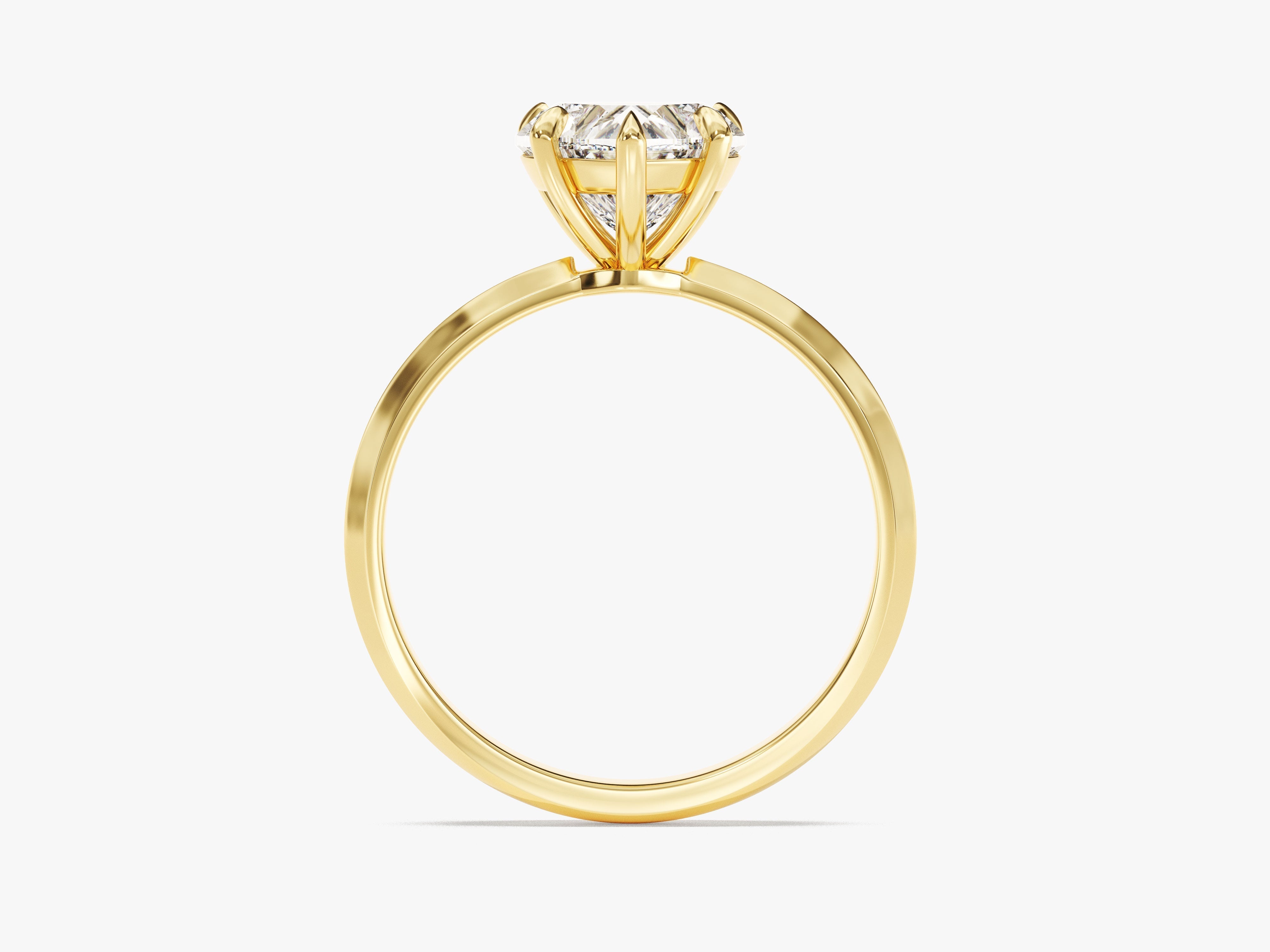 Moissanit Verlobungsring im Herzschliff mit Messer-Kante  (2.00 CT)