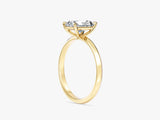 Labordiamant Verlobungsring im Radiantschliff mit Messer-Kante (1.50 CT)