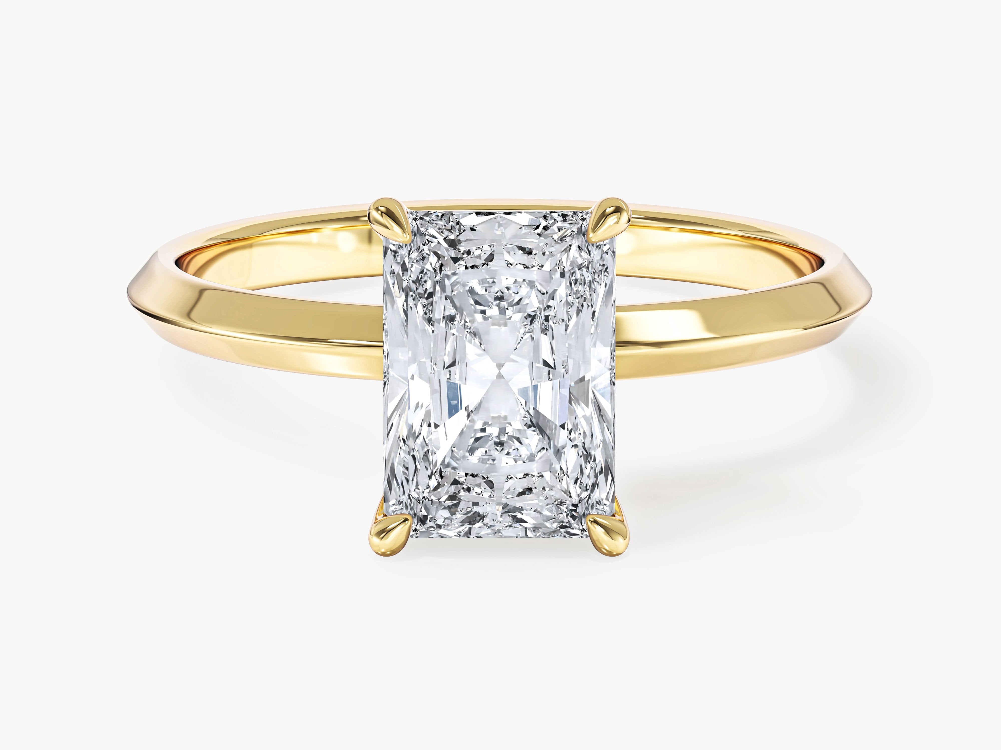 Labordiamant Verlobungsring im Radiantschliff mit Messer-Kante  (2,00 CT)