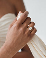 Knife Edge Marquise Lab Grown Diamond Engagement Ring (3.00 CT)