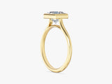 Moissanit Verlobungsring im Bezel-Prinzessschliff (1,50 CT)