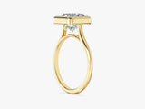Labordiamant Verlobungsring im Bezel-Prinzessschliff (3,00 CT TW)
