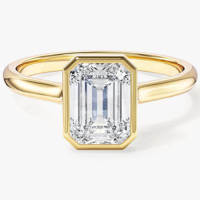 Labordiamant Verlobungsring im Bezel-Smaragdschliff (1.50 CT)