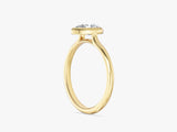 Moissanit Verlobungsring im Bezel-Tropfenschliff (1,00 CT)