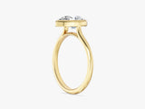 Moissanit Verlobungsring im Bezel-Tropfenschliff (2,00 CT)
