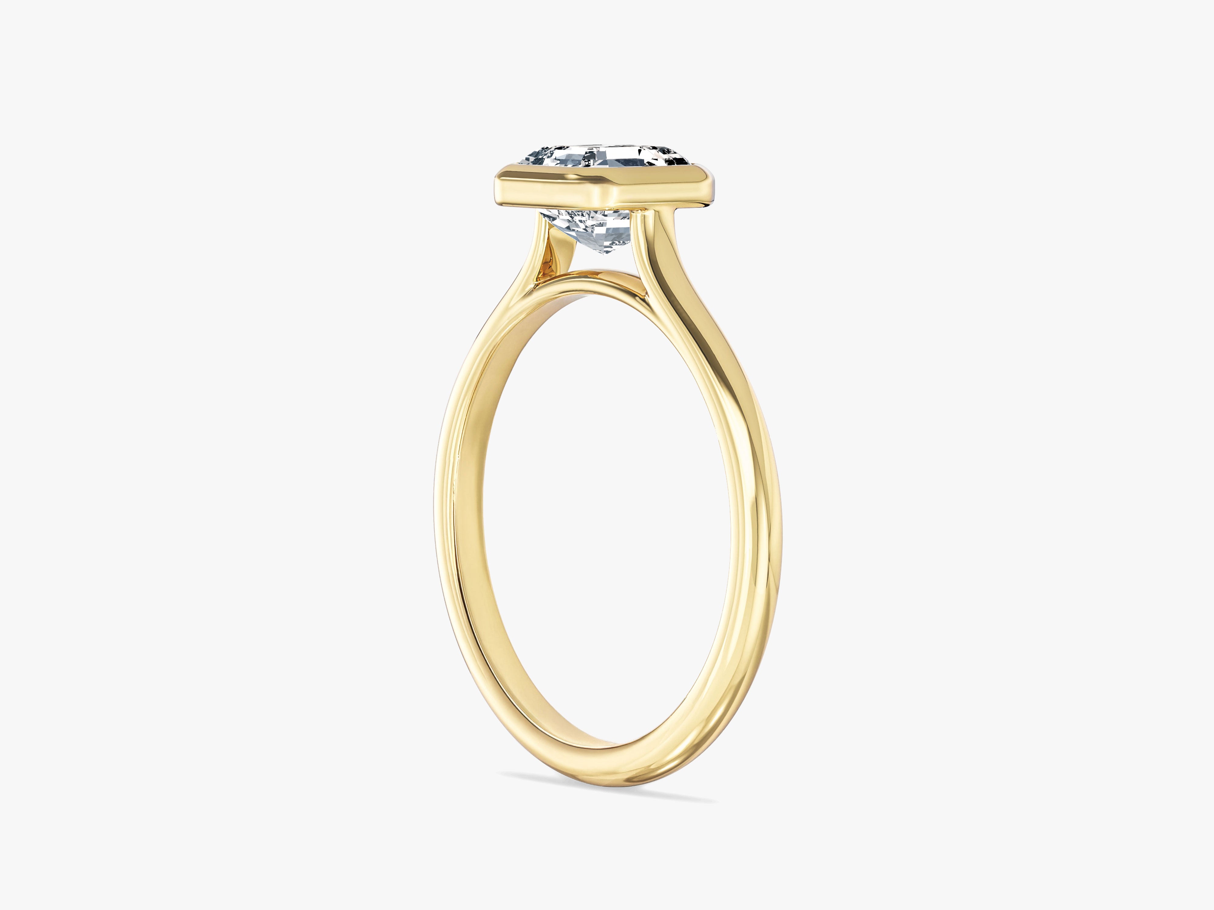 Labordiamant Verlobungsring im Bezel-Asscherschliff (1.00 CT)