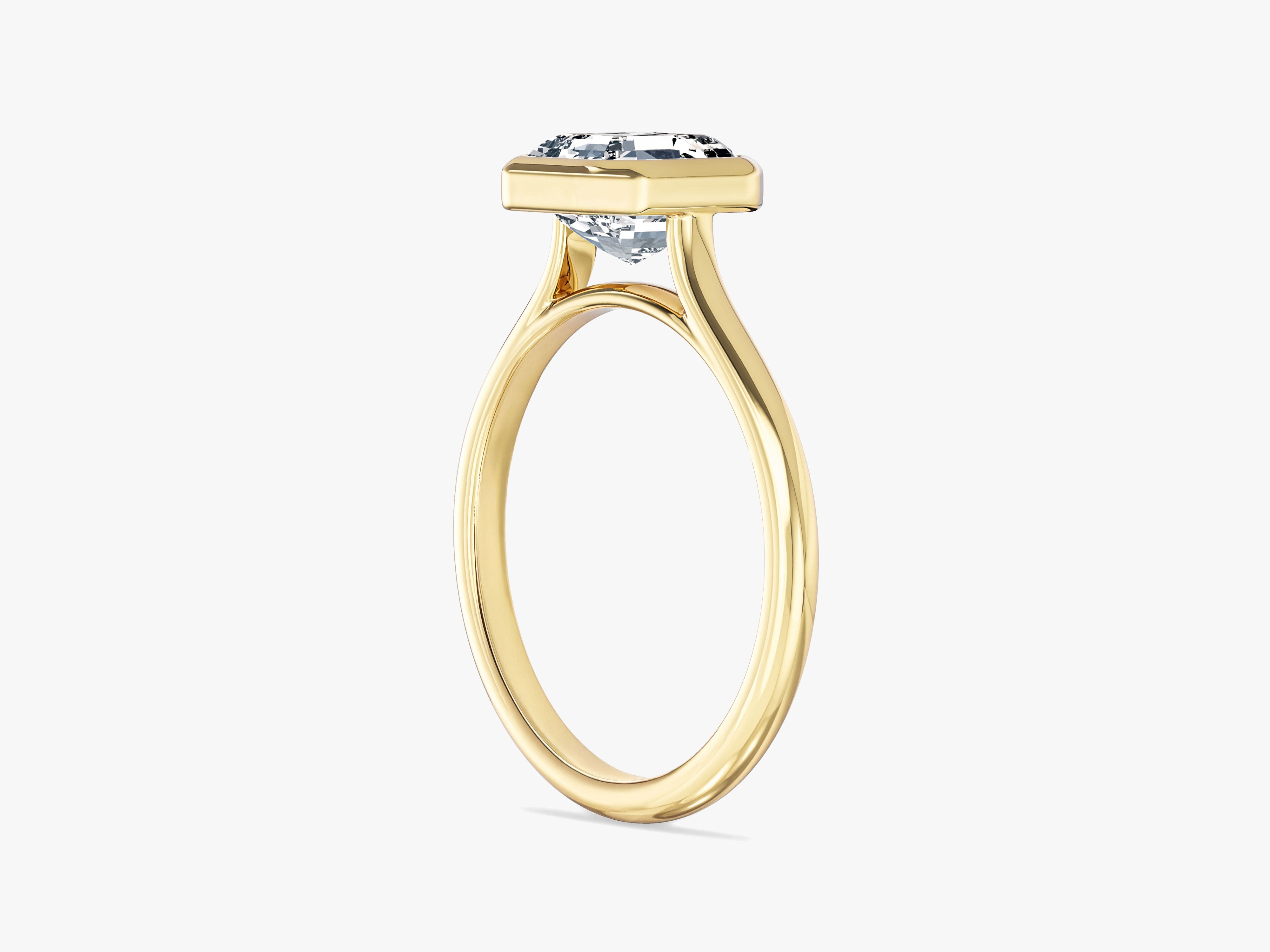 Labordiamant Verlobungsring im Bezel-Asscherschliff (1.50 CT)