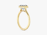 Moissanit Verlobungsring im Bezel-Asscherschliff (1,50 CT)