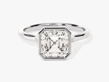 Labordiamant Verlobungsring im Bezel-Asscherschliff (2.00 CT)