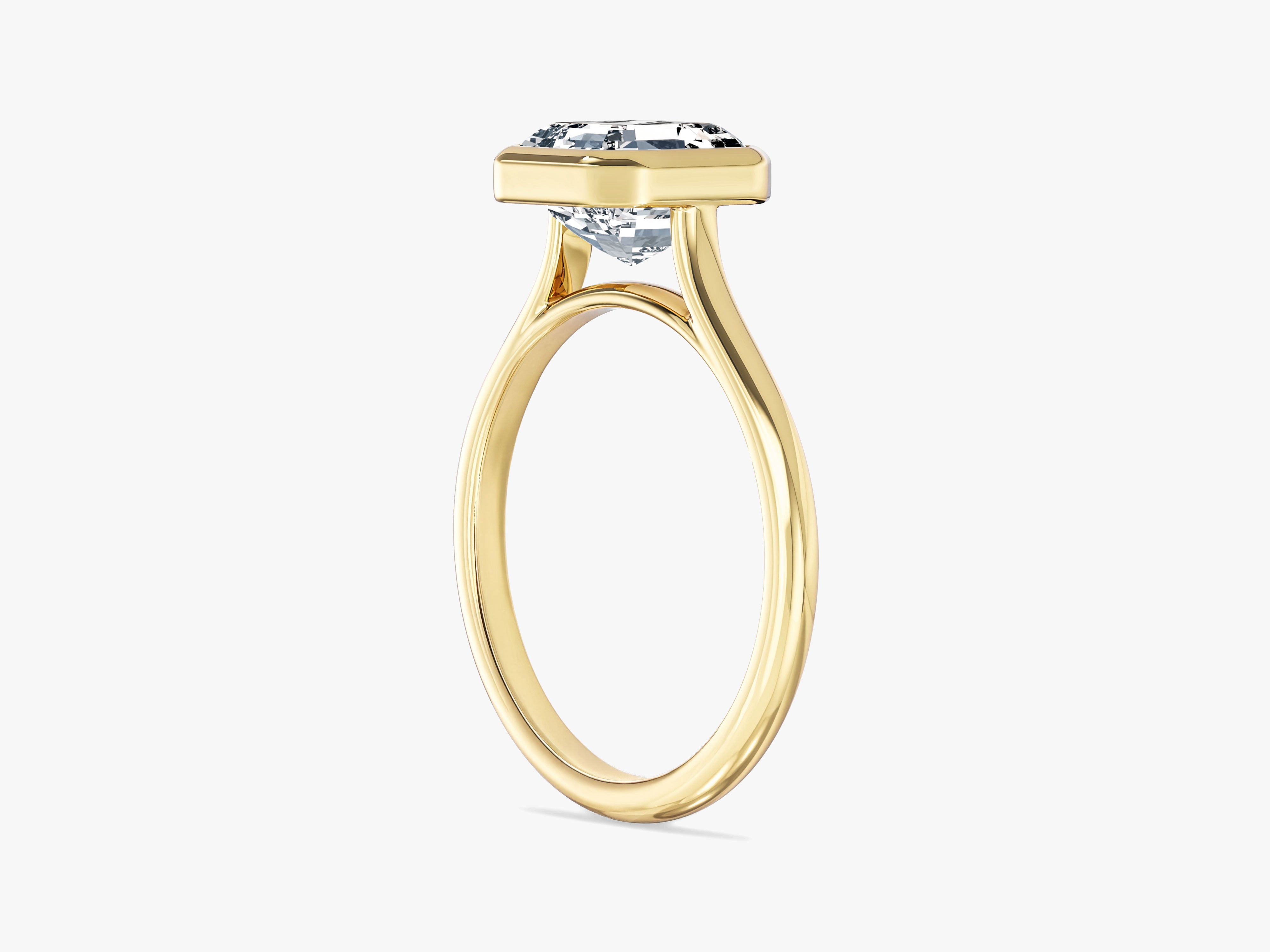 Labordiamant Verlobungsring im Bezel-Asscherschliff (2.00 CT)