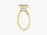 Labordiamant Verlobungsring im Bezel-Asscherschliff (2.00 CT)