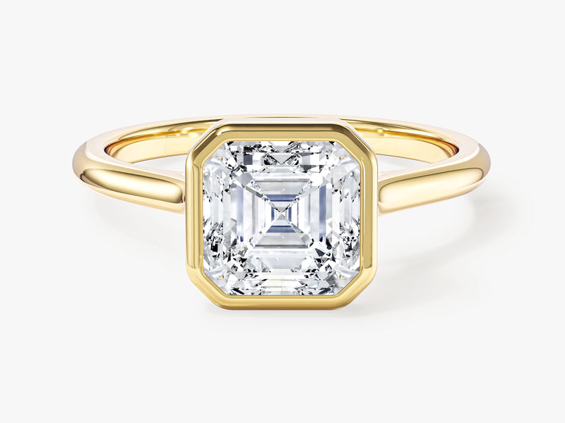 Labordiamant Verlobungsring im Bezel-Asscherschliff (2.00 CT)