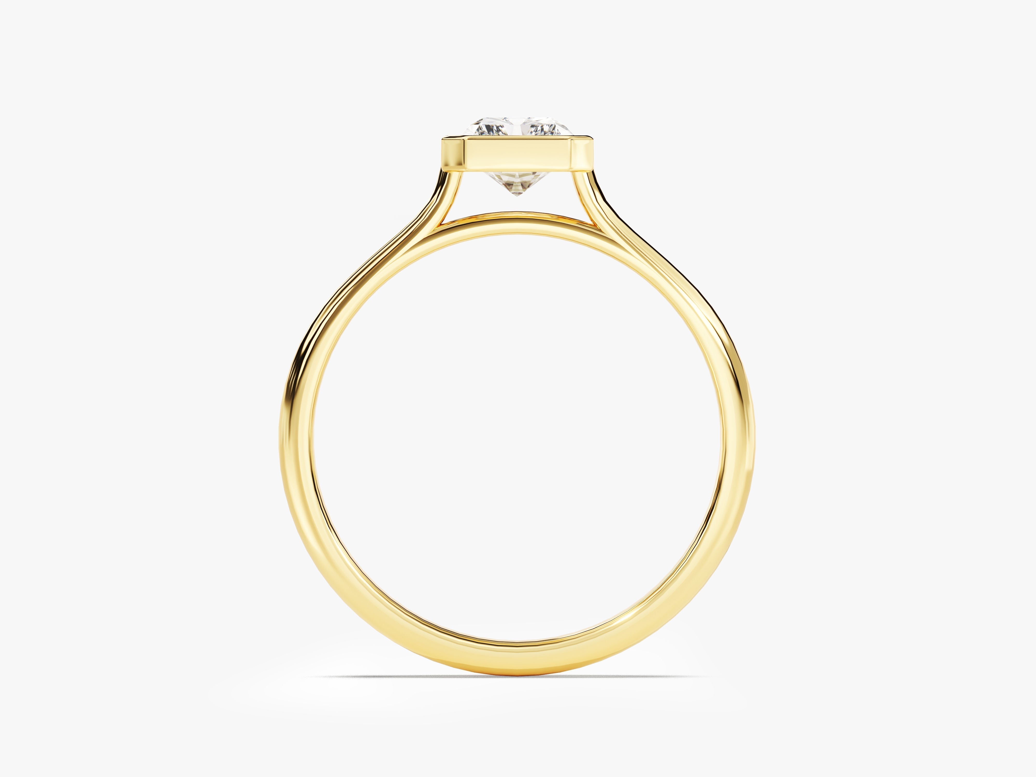 Labordiamant Verlobungsring im Bezel-Radiantschliff (1.00 CT)