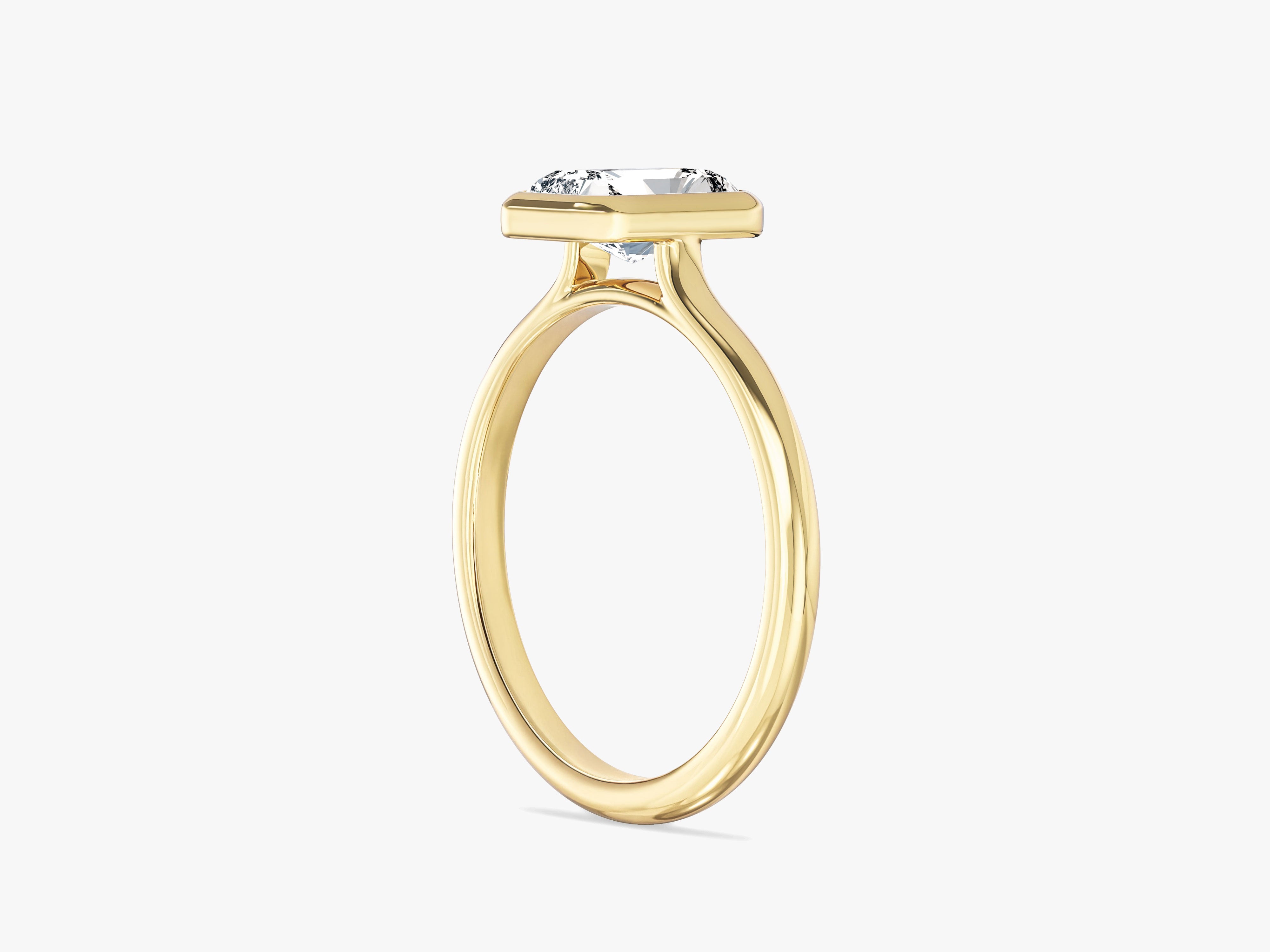 Labordiamant Verlobungsring im Bezel-Radiantschliff (1.00 CT)