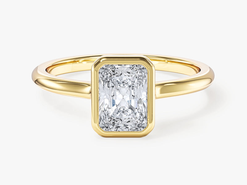 Labordiamant Verlobungsring im Bezel-Radiantschliff (1.00 CT)