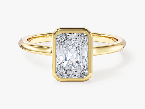 Bezel Radiant Moissanite Engagement Ring (1.50 CT)