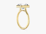 Labordiamant Verlobungsring im Bezel-Radiantschliff (3,00 CT TW)