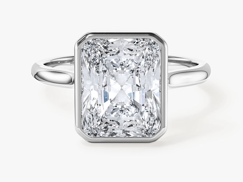 Labordiamant Verlobungsring im Bezel-Radiantschliff (3,00 CT TW)