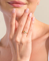 Infinity Solitaire Moissanite Promise Ring