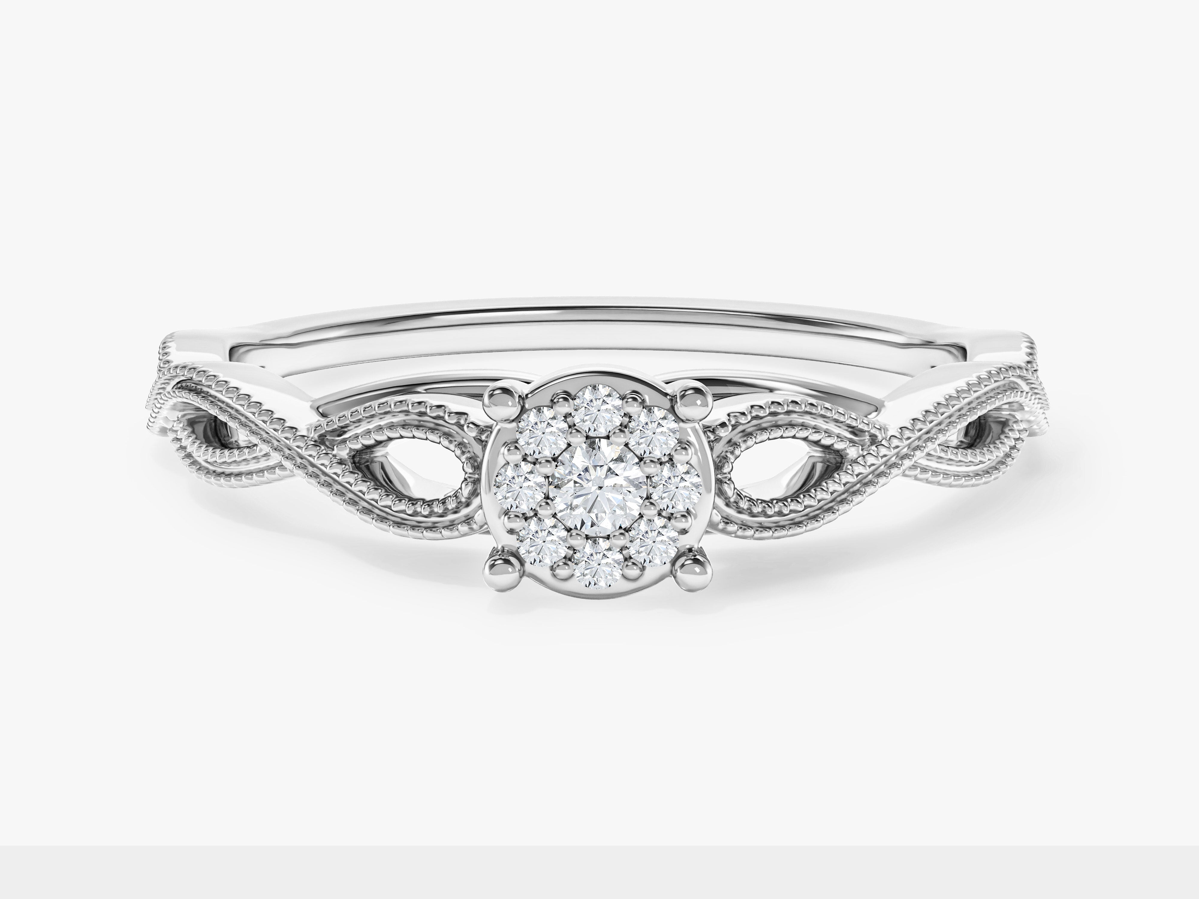 Infinity Promise Ring with Milgrain Accents