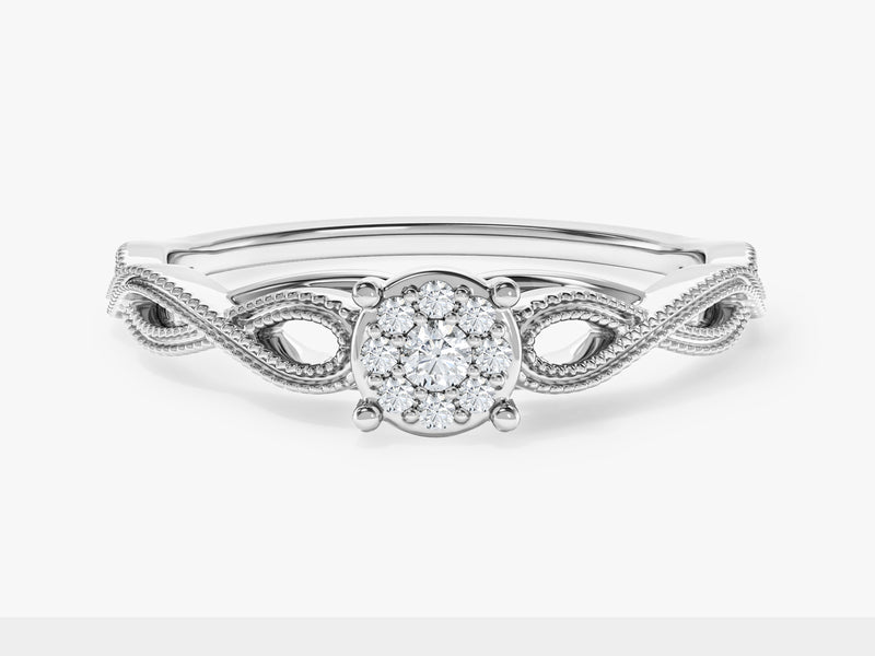 Infinity Promise Ring with Milgrain Accents