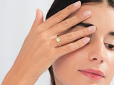 Curved Band Lab Grown Diamond Engagement Ring